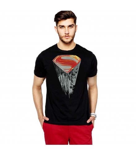 MR003M - Black color superman unisex tshirt 